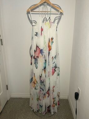 Rococo Sand Butterfly Print Maxi Dress